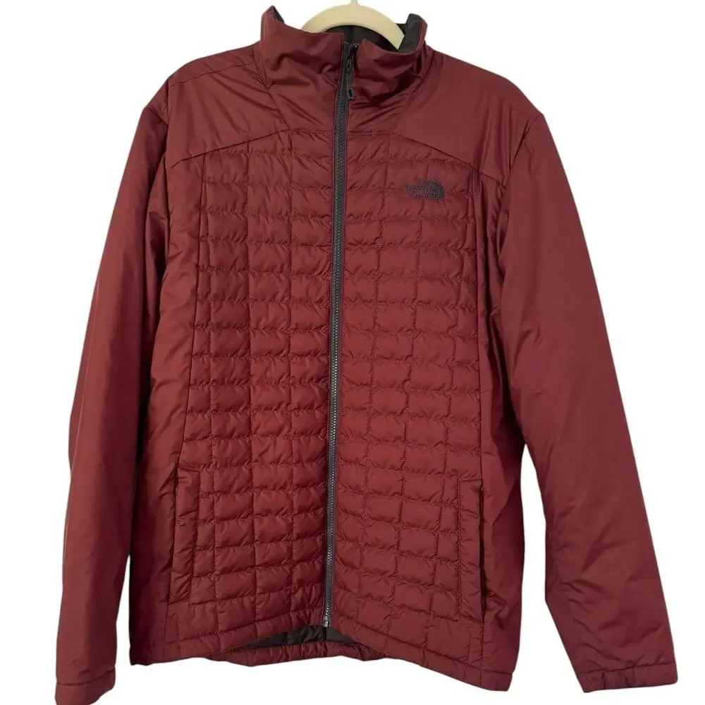 The North Face ThermoBall Eco Quilted Winter Puffer Jacket Brown Mens Medium